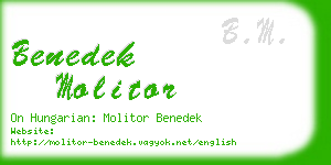 benedek molitor business card